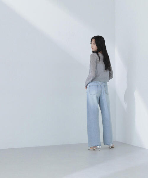 NATURAL BEAUTY BASIC(ナチュラルビューティーベーシック)の「◇【Oggi掲載】シアークロップドリブニット(ニット/セーター・レディース・グレー/ラベンダー/チャコールグレー/イエロー・FREE)」の16枚目の写真