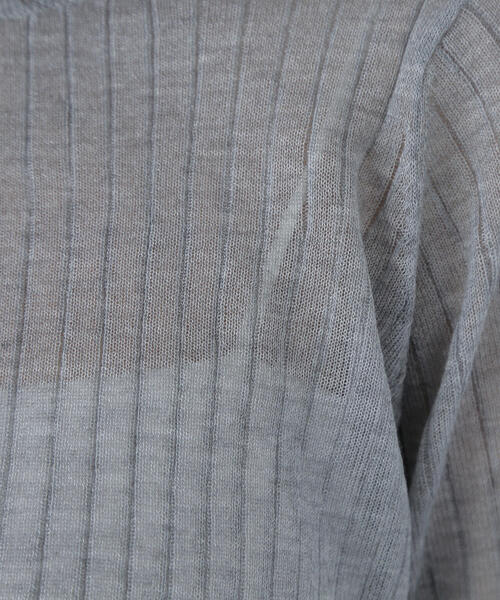 NATURAL BEAUTY BASIC(ナチュラルビューティーベーシック)の「◇【Oggi掲載】シアークロップドリブニット(ニット/セーター・レディース・グレー/ラベンダー/チャコールグレー/イエロー・FREE)」の17枚目の写真