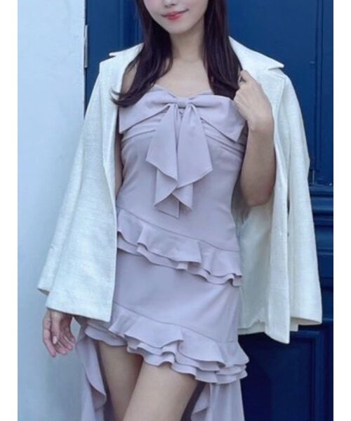 EATME（イートミー）の「ツイードテーラードジャケット（テーラードジャケット・レディース・アイボリー/ブラック/ブルー・FREE）」の2枚目の写真