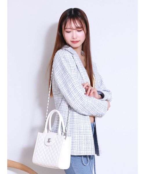 EATME（イートミー）の「ツイードテーラードジャケット（テーラードジャケット・レディース・アイボリー/ブラック/ブルー・FREE）」の7枚目の写真