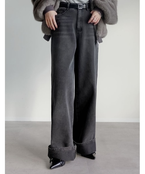 完売品✨新品タグなし 147 イチヨンナナ ロールアップデニム S 147_ichi_yon_nana】ロールアップデニム｜低身長さん必見・小柄