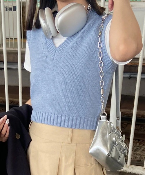 merrylatte（メリーラテ）の「ぷちカラーベスト（ベスト・レディース・ブルー/レッド・FREE）」の9枚目の写真