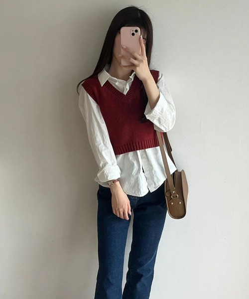 merrylatte（メリーラテ）の「ぷちカラーベスト（ベスト・レディース・ブルー/レッド・FREE）」の10枚目の写真