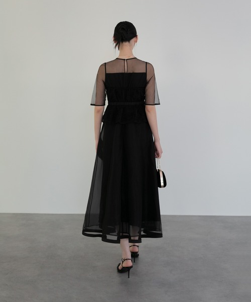 Leja（レジャ）の「【LEJA】ローズペプラムビスチェAラインドレス