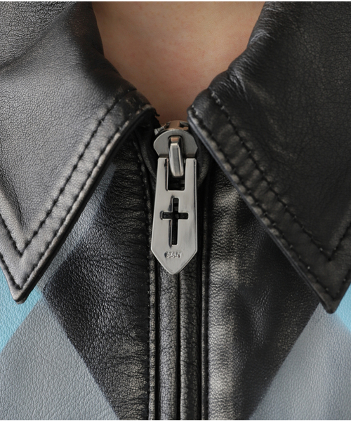 セール】MASU ARGYLE LEATHER SPORTS JACKET M25K6BL001