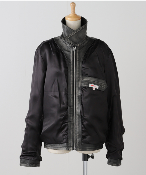 ジャケット・アウター MASU ARGYLE LEATHER SPORTS JACKET MASU(エムエーエスユー)のARGYLE LEATHER SPORTS JACKETの通販