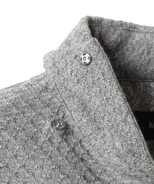 MEN'S BIGI（メンズビギ）の「シャーリングジャカードポロシャツ（ポロシャツ・メンズ・ブルー/ホワイト/グレー/ブラック・03/04/02/01）」の16枚目の写真