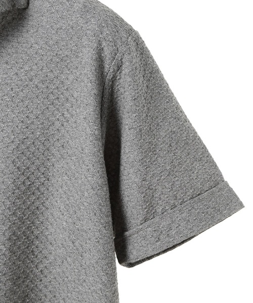 MEN'S BIGI（メンズビギ）の「シャーリングジャカードポロシャツ（ポロシャツ・メンズ・ブルー/ホワイト/グレー/ブラック・03/04/02/01）」の17枚目の写真