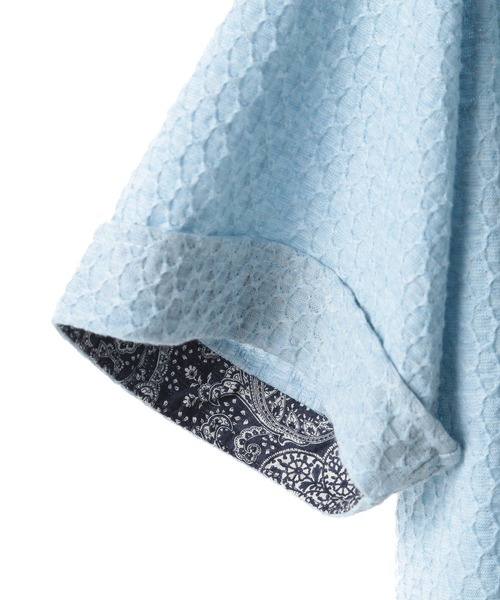 MEN'S BIGI（メンズビギ）の「シャーリングジャカードポロシャツ（ポロシャツ・メンズ・ブルー/ホワイト/グレー/ブラック・03/04/02/01）」の20枚目の写真