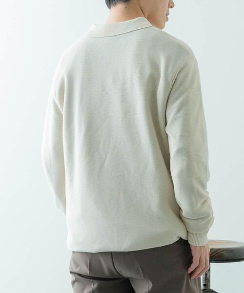 ITEMS URBANRESEARCH（アイテムズ アーバンリサーチ）の「ガーター編みスキッパーニット（ニット/セーター・メンズ・ブラウン/ナチュラル・MEDIUM/LARGE）」の8枚目の写真