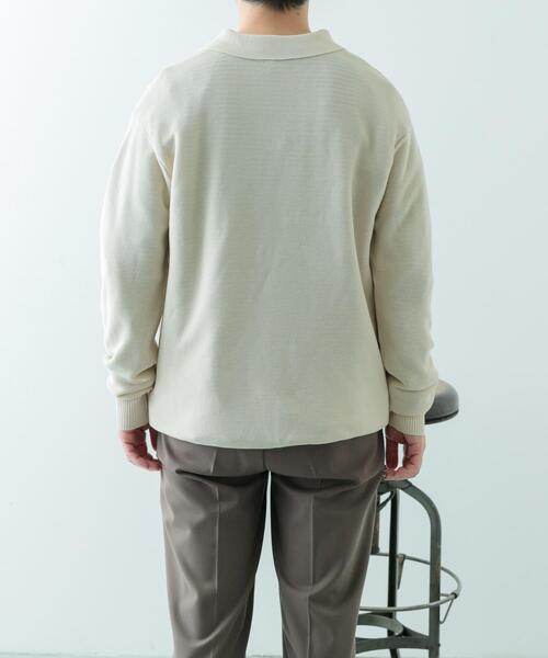 ITEMS URBANRESEARCH（アイテムズ アーバンリサーチ）の「ガーター編みスキッパーニット（ニット/セーター・メンズ・ブラウン/ナチュラル・MEDIUM/LARGE）」の13枚目の写真