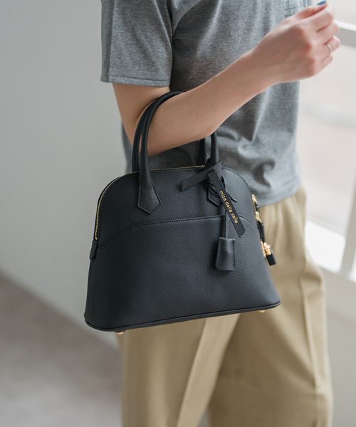 Spick & Span（スピックアンドスパン）の「《WEB限定追加》mica della valle / ミカデラヴァッレ Katia SO-0079S（ボストンバッグ・レディース・グレー/ブラック/ベージュ系その他・FREE）」の4枚目の写真