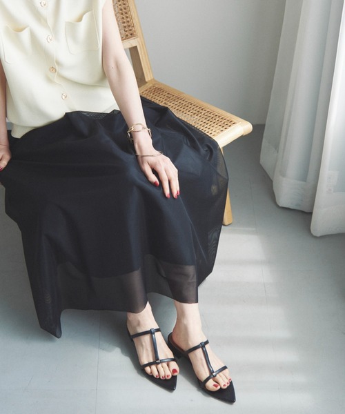 Doux archives（ドゥアルシーヴ）の「ナローストラップミュールサンダル（サンダル・レディース・ブラック/シルバー/ブラウン・23.5/24.5）」の13枚目の写真