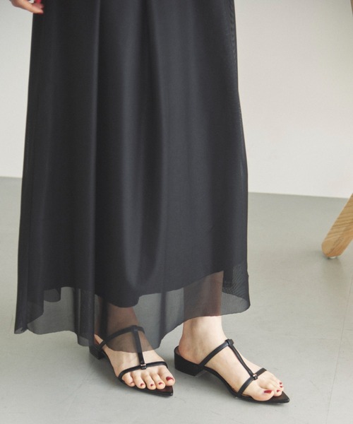 Doux archives（ドゥアルシーヴ）の「ナローストラップミュールサンダル（サンダル・レディース・ブラック/シルバー/ブラウン・23.5/24.5）」の15枚目の写真