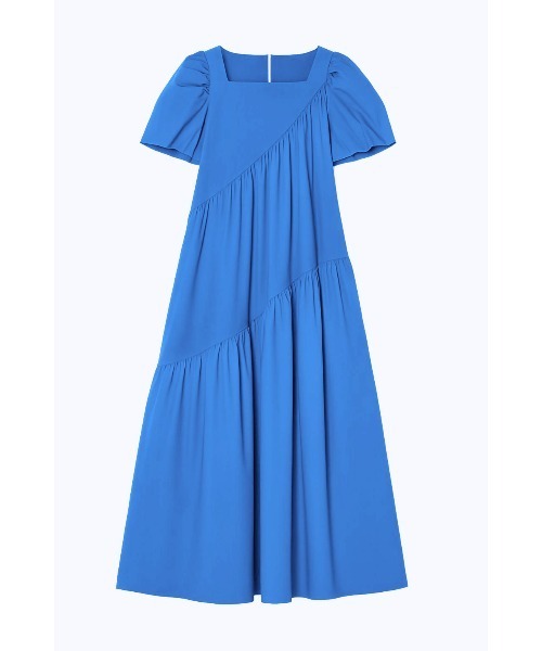 フリルロングワンピース【大阪限定】 セール】アシンメトリーポプリンロングワンピース（ワンピース