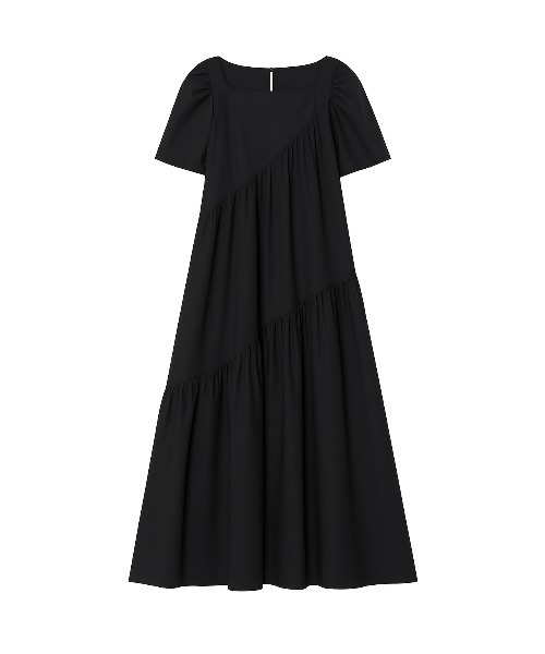 アヴィレックス　ワンピース　ストライプ　ノースリーブ　ロング　青　リボン　【F】 アヴィレックス ワンピース ストライプ ノースリーブ ロング 青