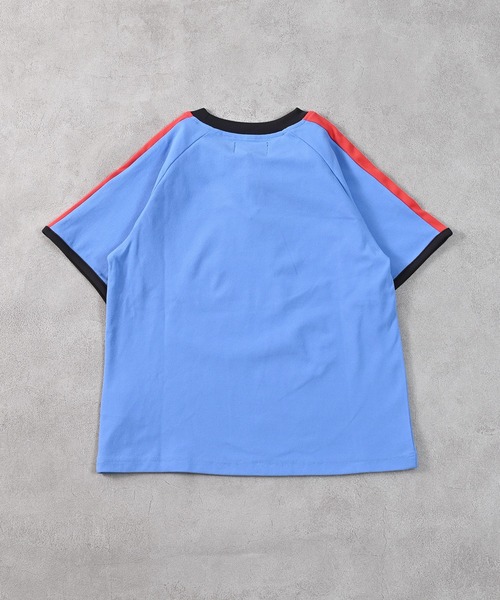 MARKEY'S（マーキーズ）の「サイドラインアルファベットTシャツ【セットアップ可能】（セットアップ・キッズ・ブルー/オフホワイト/ブラウン・150/140/130/120/110/100/95/90/80）」の7枚目の写真