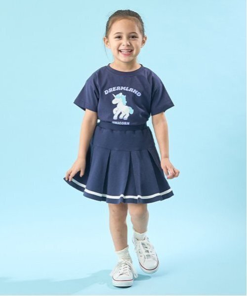 Lycee mine（リセマイン）の「プリーツスカート(インナーパンツ付き)（スカート・キッズ・ライトピンク/オフホワイト/トップグレー/ネイビー/サックスブルー・130cm/120cm/110cm/100cm/140cm/150cm）」の9枚目の写真