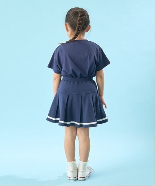 Lycee mine（リセマイン）の「プリーツスカート(インナーパンツ付き)（スカート・キッズ・ライトピンク/オフホワイト/トップグレー/ネイビー/サックスブルー・130cm/120cm/110cm/100cm/140cm/150cm）」の10枚目の写真