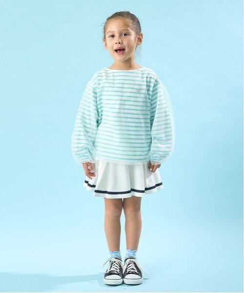 Lycee mine（リセマイン）の「プリーツスカート(インナーパンツ付き)（スカート・キッズ・ライトピンク/オフホワイト/トップグレー/ネイビー/サックスブルー・130cm/120cm/110cm/100cm/140cm/150cm）」の11枚目の写真