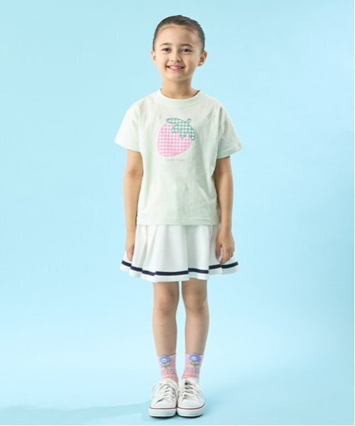 Lycee mine（リセマイン）の「プリーツスカート(インナーパンツ付き)（スカート・キッズ・ライトピンク/オフホワイト/トップグレー/ネイビー/サックスブルー・130cm/120cm/110cm/100cm/140cm/150cm）」の13枚目の写真