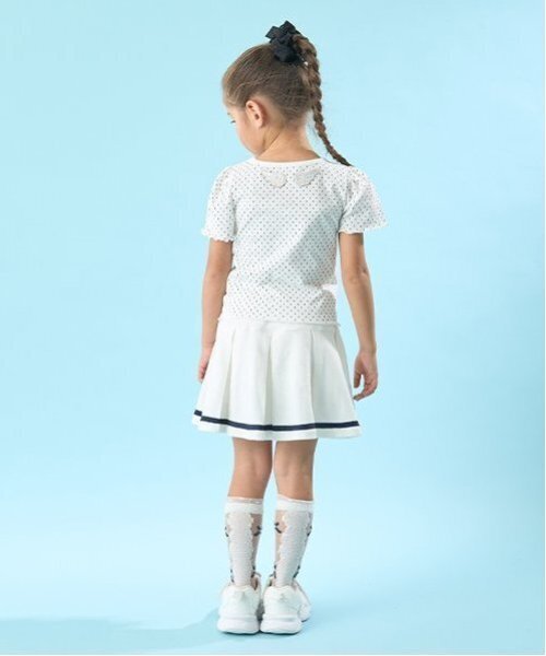 Lycee mine（リセマイン）の「プリーツスカート(インナーパンツ付き)（スカート・キッズ・ライトピンク/オフホワイト/トップグレー/ネイビー/サックスブルー・130cm/120cm/110cm/100cm/140cm/150cm）」の14枚目の写真