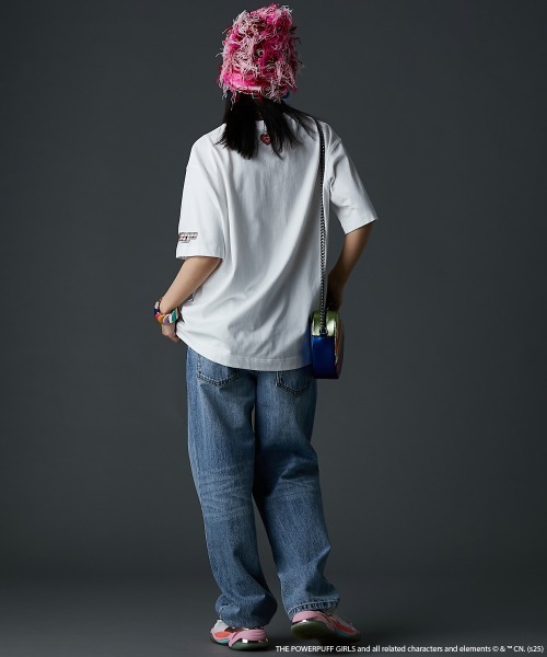 GEVS.(ジェイヴィス)の「パワーパフ ガールズ/綿100%チェリー柄ヴィンテージ風プリントTシャツ<大きいサイズ有>GEVS.(Tシャツ/カットソー・レディース・オフホワイト/ブラック/ピンク・M/L/LL/3L/4L/5L)」の15枚目の写真