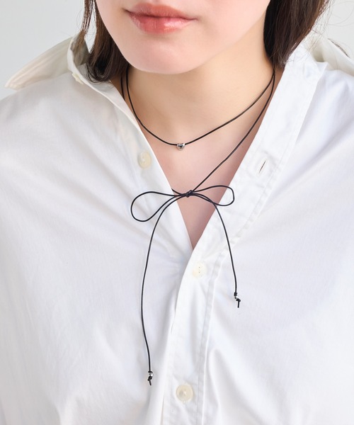 Phoebe（フィービィー）の「ハートコードチョーカーネックレス（チョーカー・レディース・シルバー系1/シルバー系2・FREE）」の18枚目の写真