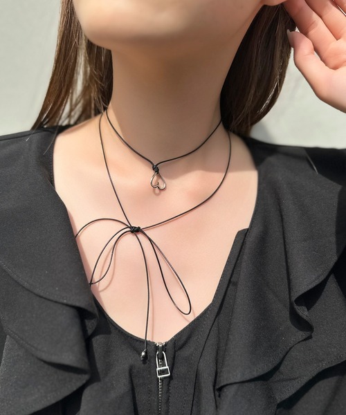 Phoebe（フィービィー）の「ハートコードチョーカーネックレス（チョーカー・レディース・シルバー系1/シルバー系2・FREE）」の19枚目の写真