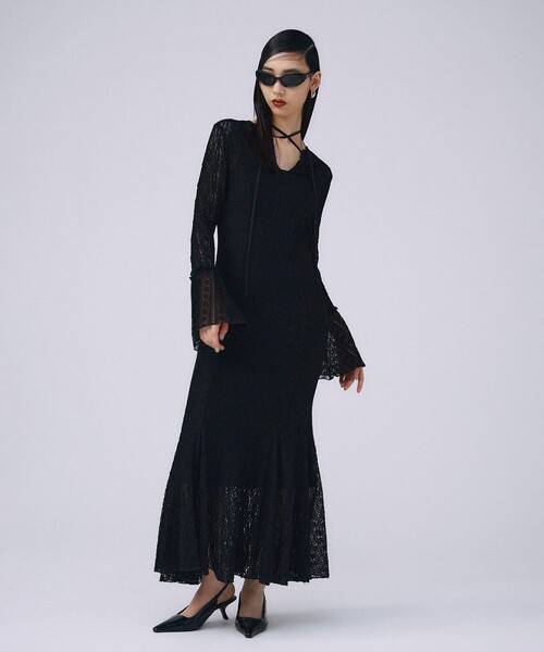 JOSEMOON/ジョゼムーン】BELLSLEEVE LACE DRESS/レースドレス（ドレス 