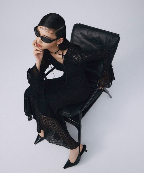 JOSEMOON/ジョゼムーン】BELLSLEEVE LACE DRESS/レースドレス