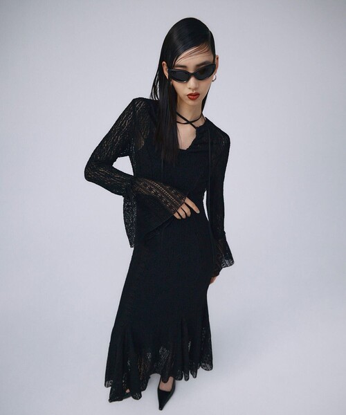 特売 JOSEMOON/ジョゼムーン】BELLSLEEVE DRESS/レースドレス LACE ワンピース