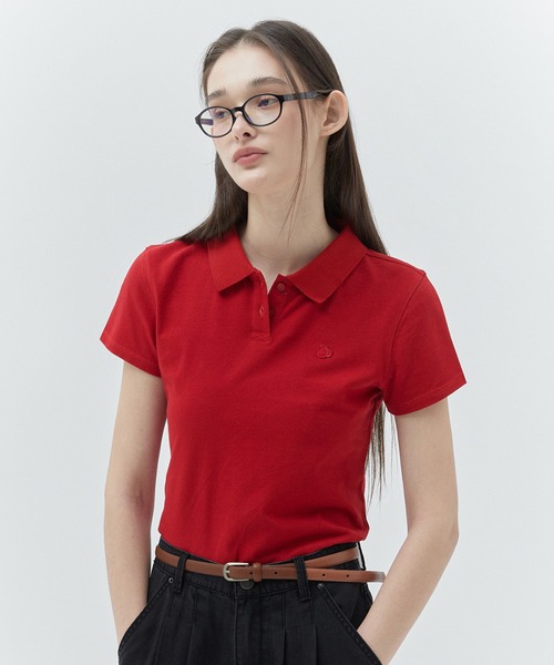 ポロシャツ ポロ KIRSH PLAIN SLIM FIT PIQUE T-SHIRT キルシー プレーン スリムフィット ピケ Ｔシャツ レディース KIRSH PLAIN SLIM FIT PIQUE T-SHIRT キルシー プレーン スリム