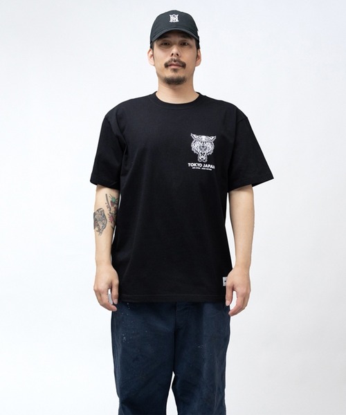 Bizen art tattoo studio 美漸 Tシャツ ブラック 2XL MFC STORE tシャツ 彫師美漸-BIZEN x TIGER TYO S/S TEE メンズ