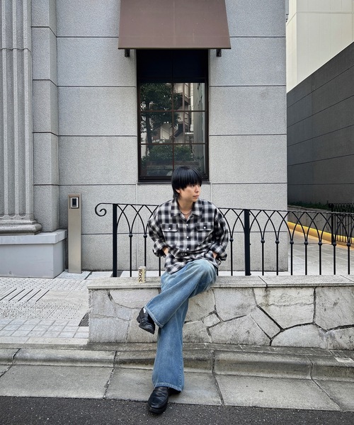 MandO（Auntie Rosa）（エムオー）の「【MandO】チェック柄2ポケットシャツ（シャツ/ブラウス・メンズ・ブラック/ダークブラウン・MEDIUM/LARGE）」の12枚目の写真