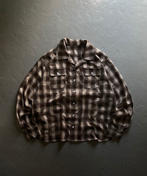 MandO（Auntie Rosa）（エムオー）の「【MandO】チェック柄2ポケットシャツ（シャツ/ブラウス・メンズ・ブラック/ダークブラウン・MEDIUM/LARGE）」の13枚目の写真
