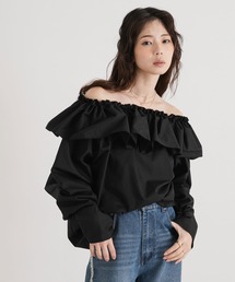 2wayオフショルブラウス」に該当するブラック/黒色系の