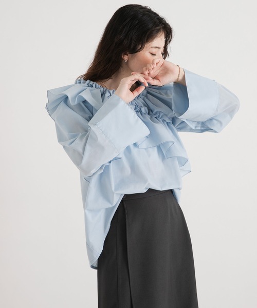 2wayオフショルフリルブラウス（シャツ/ブラウス）｜rectangle