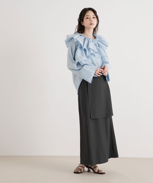 rectangle（レクタングル）の「2wayオフショルフリルブラウス（シャツ/ブラウス・レディース・ホワイト/ブラック/ベージュ/ブルー・FREE）」の14枚目の写真