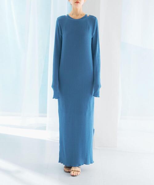 URBAN RESEARCH ROSSO WOMEN(アーバンリサーチ ロッソ)の「CaRouseLamBRa LONG-SLEEVE DRESS PACK(ワンピース・レディース・ホワイト/ブルー/カーキ・OS)」の8枚目の写真
