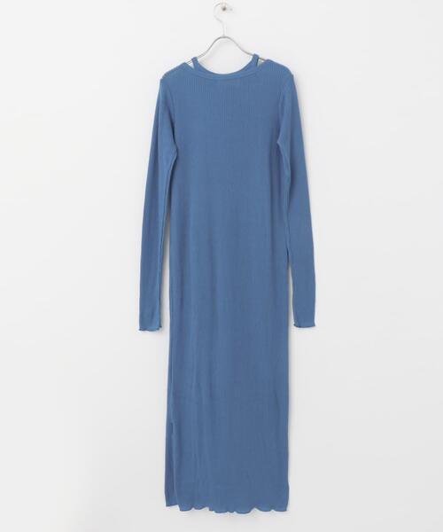 URBAN RESEARCH ROSSO WOMEN(アーバンリサーチ ロッソ)の「CaRouseLamBRa LONG-SLEEVE DRESS PACK(ワンピース・レディース・ホワイト/ブルー/カーキ・OS)」の13枚目の写真