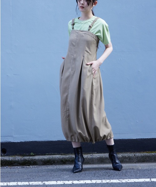 Muel Chic（ミュエルシック）の「Arden jumper onepiece  アーデンジャンパーワンピース（ワンピース・レディース・ブラック/ベージュ/ミント・FREE）」の3枚目の写真