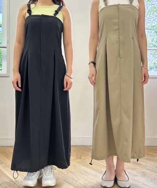 Muel Chic（ミュエルシック）の「Arden jumper onepiece  アーデンジャンパーワンピース（ワンピース・レディース・ブラック/ベージュ/ミント・FREE）」の5枚目の写真