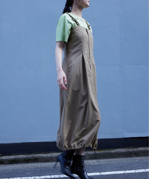 Muel Chic（ミュエルシック）の「Arden jumper onepiece  アーデンジャンパーワンピース（ワンピース・レディース・ブラック/ベージュ/ミント・FREE）」の11枚目の写真