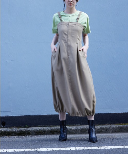 Muel Chic（ミュエルシック）の「Arden jumper onepiece  アーデンジャンパーワンピース（ワンピース・レディース・ブラック/ベージュ/ミント・FREE）」の12枚目の写真