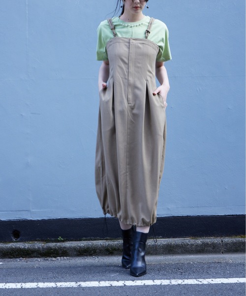 Muel Chic（ミュエルシック）の「Arden jumper onepiece  アーデンジャンパーワンピース（ワンピース・レディース・ブラック/ベージュ/ミント・FREE）」の14枚目の写真