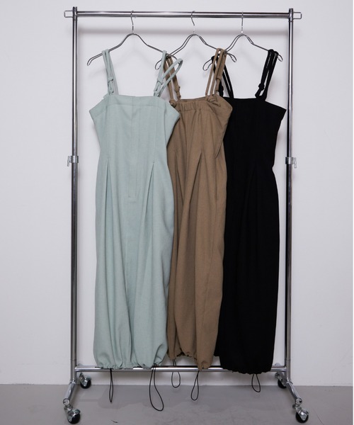 Muel Chic（ミュエルシック）の「Arden jumper onepiece  アーデンジャンパーワンピース（ワンピース・レディース・ブラック/ベージュ/ミント・FREE）」の4枚目の写真