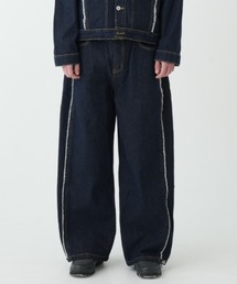 Gaphos （ガフォス）の「2wayスナップバルーンフリンジデニムパンツ/セットアップ可（デニムパンツ）」