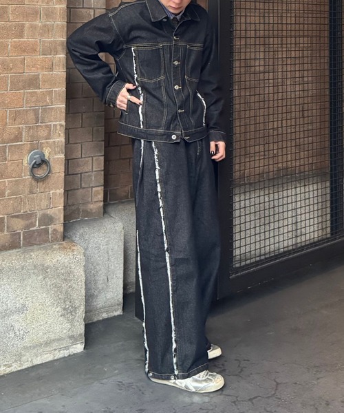 Gaphos (ガフォス)の「2wayスナップバルーンフリンジデニムパンツ/セットアップ可(デニムパンツ・メンズ・ブルー/ブラック・1/2/3)」の7枚目の写真