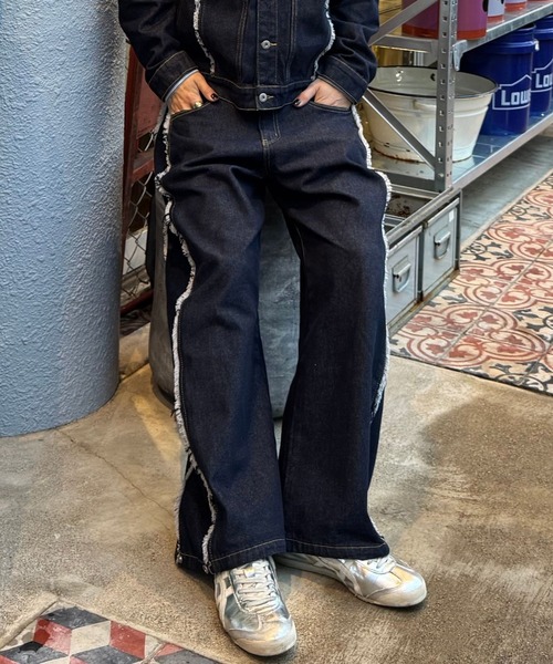 Gaphos (ガフォス)の「2wayスナップバルーンフリンジデニムパンツ/セットアップ可(デニムパンツ・メンズ・ブルー/ブラック・1/2/3)」の10枚目の写真